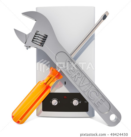 Repair and service of gas tankless water heater 49424430