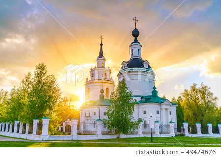 Orthodox church at sunset Orthodox church at sunset 49424676