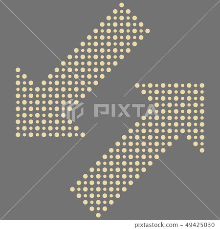 Fine Vector Dotted Arrows 49425030