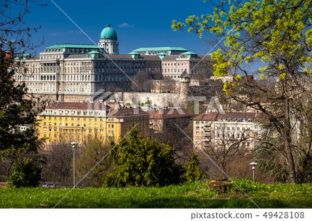 Buda Castle seen from the Garden of Philosophy 49428108