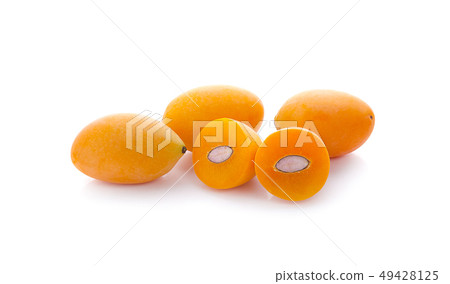 sweet Marian plum thai fruit isolated on white 49428125