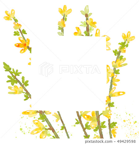 連翹花框架.-婚禮，海報，封面 49429598