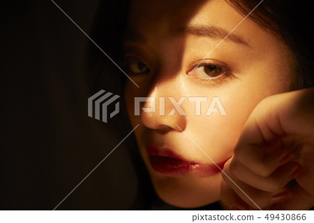 Woman face rebellion Woman face rebellion 49430866
