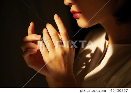 Female body parts at hand Female body parts at hand 49430867
