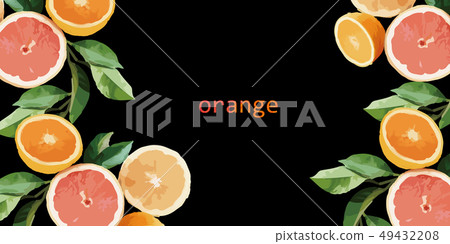 Orange and leaves illustration Orange and leaves illustration 49432208
