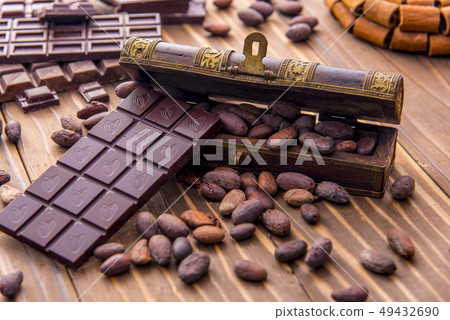 Chocolate and cocoa beans Chocolate and cocoa beans 49432690
