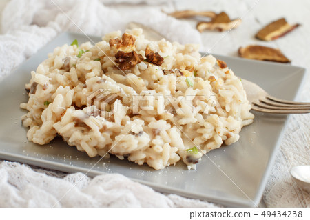 Risotto with porcini mushrooms 49434238