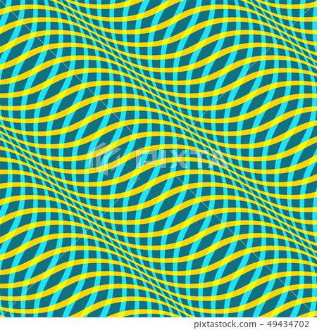 Wavy pattern with optical illusion of movement. Op Wavy pattern with optical illusion of movement. Op 49434702