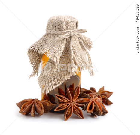 Anise and pharmaceutical bottle with a cover. Anise and pharmaceutical bottle with a cover. 49435189