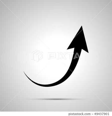 Black arrow pointing in up direction, simple icon - Stock Illustration ...