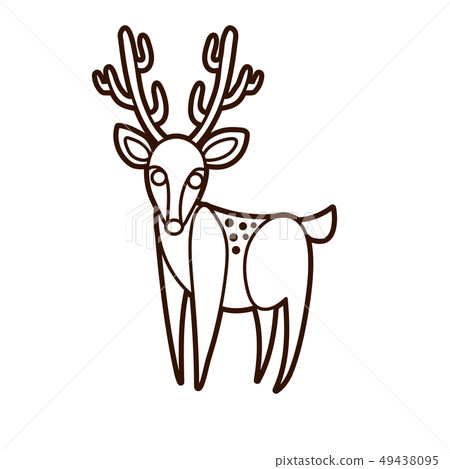 Deer cartoon graphic vector. 49438095