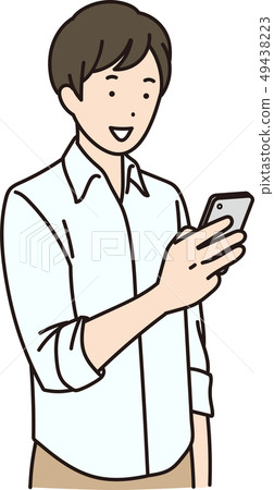 Young man using a smartphone Young man using a smartphone 49438223