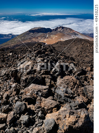 Pico viejo volcano crater vertical panorama in Tenerife island 49438225