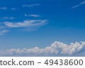 在藍天的一朵白色雲彩 49438600