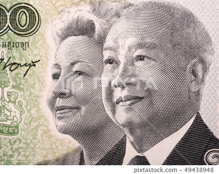 Norodom Sihanouk and Norodom Monineath a portrait Norodom Sihanouk and Norodom Monineath a portrait 49438948