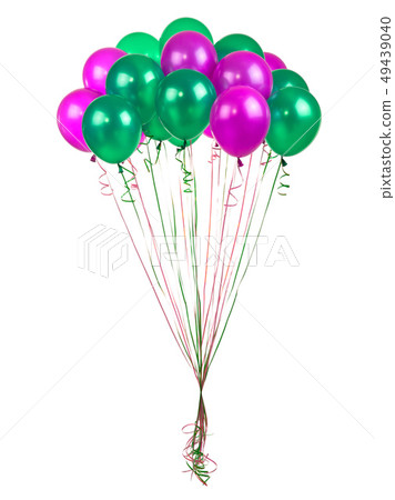 color balloons on a white color balloons on a white 49439040