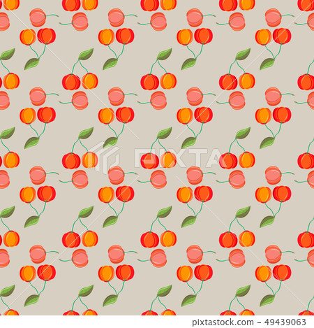 Acerola. leaves seamless pattern. Malpighia glabra Acerola. leaves seamless pattern. Malpighia glabra 49439063