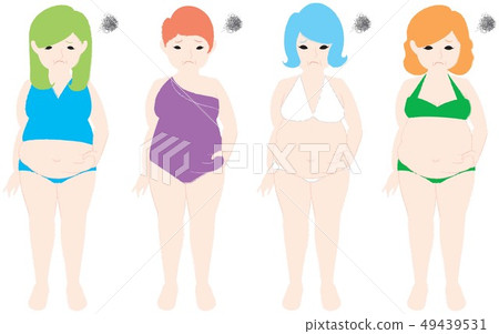 擔心捏肚皮的女人 擔心捏肚皮的女人 49439531