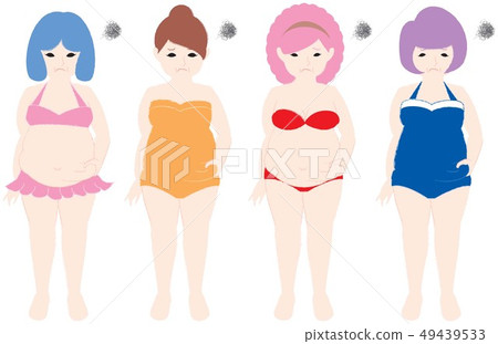 Women who are worried about pinching their belly meat Women who are worried about pinching their belly meat 49439533