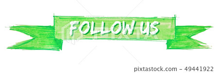 follow us ribbon 49441922