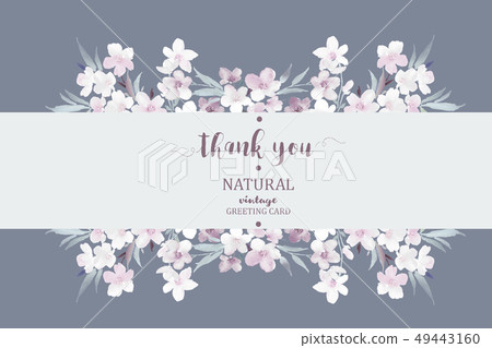Blooming watercolor flowers and invitation design 49443160