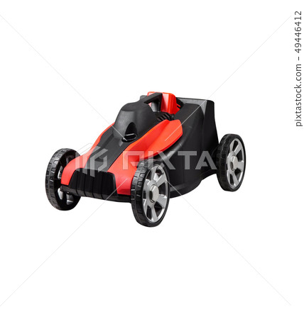 Lawn mower isolated on white background 49446412