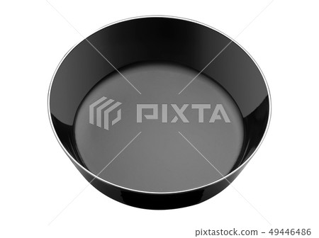 Empty black bowl isolated on white background Empty black bowl isolated on white background 49446486