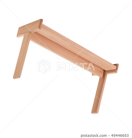 Wood bench isolated on white Wood bench isolated on white 49446683