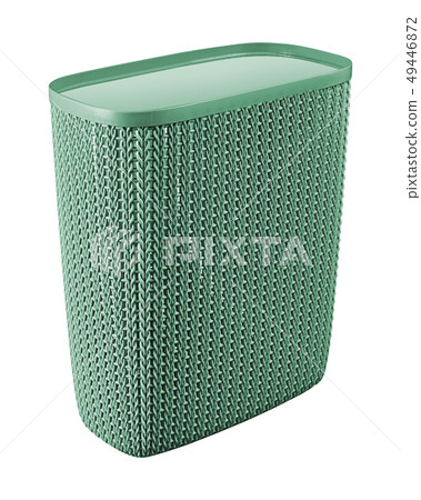 Empty Laundry Basket isolate on white 49446872