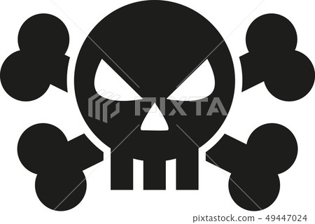 Bad skull icon 49447024