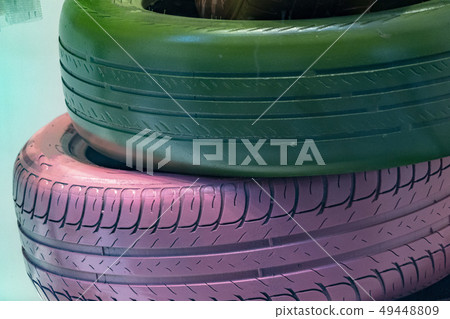 many colors car tires 49448809