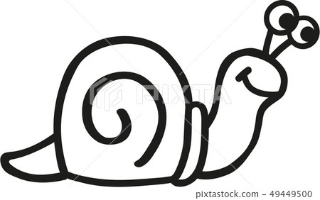 Contour of cartoon snail 49449500
