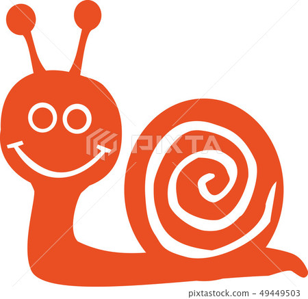 Smiling snail in orange 49449503