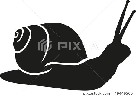Snail silhouette Snail silhouette 49449509