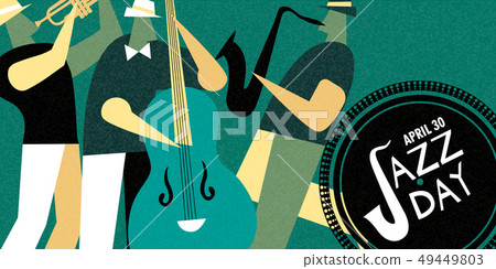 International Jazz day retro poster of live music 49449803