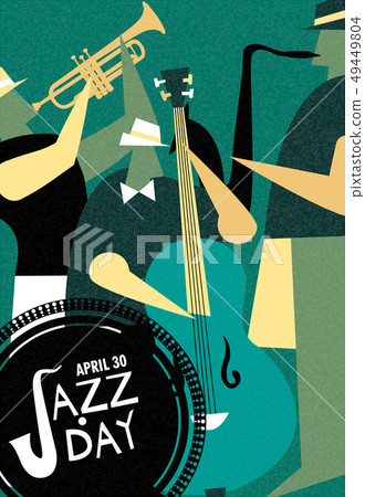 International Jazz day retro poster of live music 49449804
