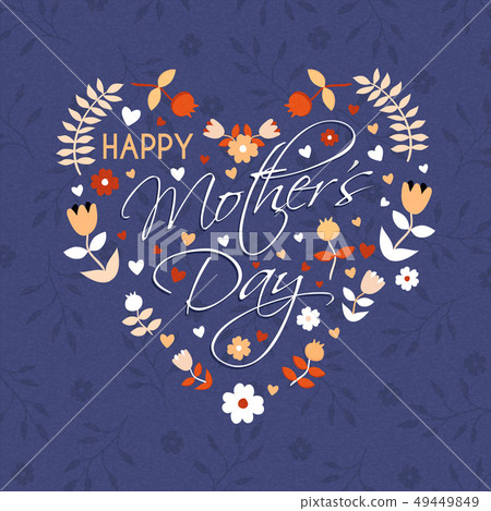 Happy Mothers Day floral card for moms love Happy Mothers Day floral card for moms love 49449849