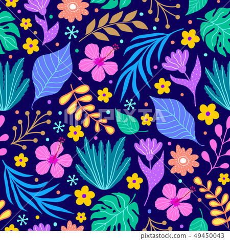 colorful floral pattern colorful floral pattern 49450043