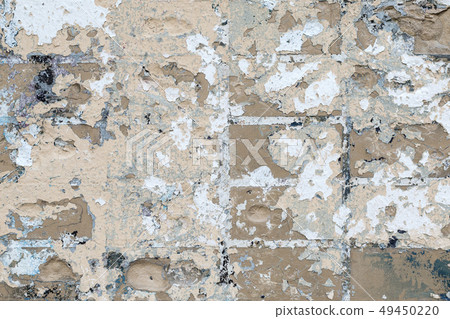 Modern futuristic painted brick wall with Modern futuristic painted brick wall with 49450220