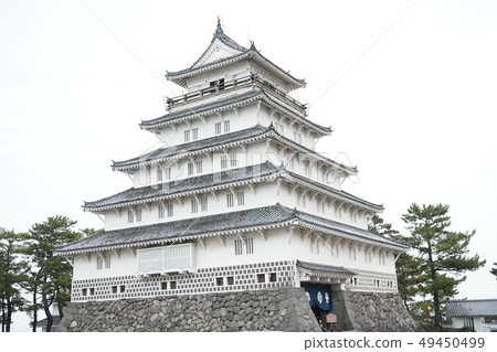 White beautiful Shimabara Castle White beautiful Shimabara Castle 49450499