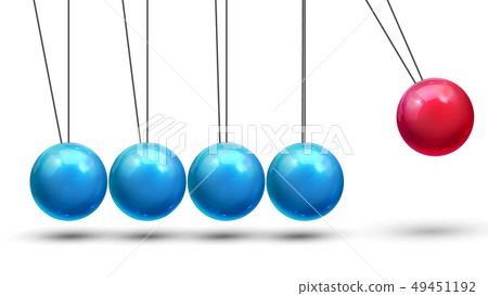 Pendulum Vector. Classic Pendulum With Metall Balls. Physics Motion. Business Leadership Pendulum Vector. Classic Pendulum With Metall Balls. Physics Motion. Business Leadership 49451192