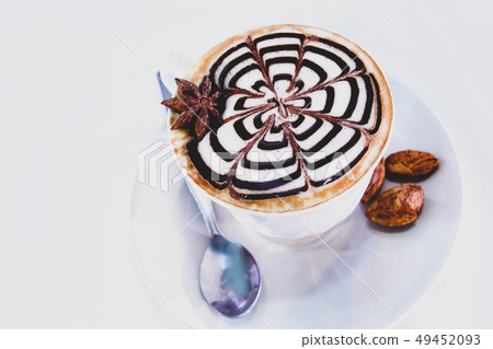 Hot coffee cappuccino latte art, Nice hot coffee 49452093