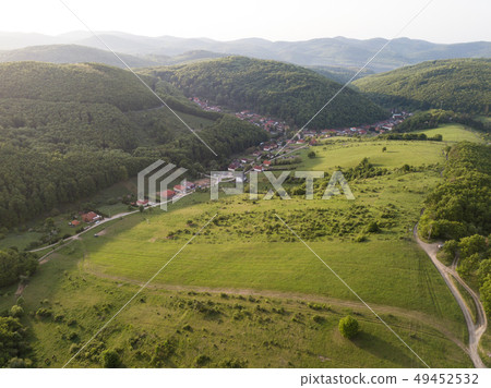 Aerial view to Bukk Mountains National Park 49452532