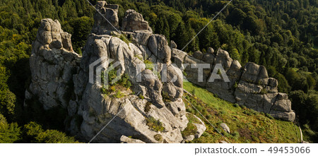 Tustan fortress in Carpathian Mountains, Ukraine 49453066