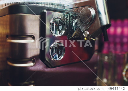 Thermometer Coffee Machine equipment cafe industry. close-up 49453442