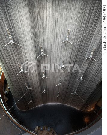Famous Waterfall in Dubai Mall, UAE Famous Waterfall in Dubai Mall, UAE 49454971