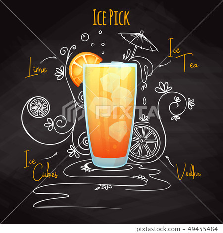 Simple recipe for an alcohol cocktail Ice Pick. Simple recipe for an alcohol cocktail Ice Pick. 49455484