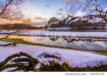 Snow Covered Devin Castle ar Sunrise 49456550