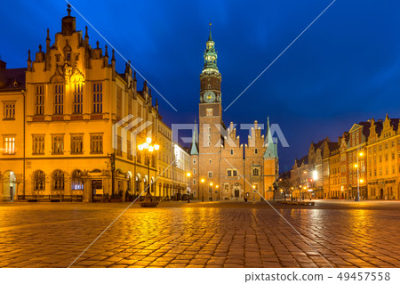 City hall on Market Square in Wroclaw, Poland City hall on Market Square in Wroclaw, Poland 49457558