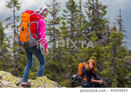 family at the at the Carpathians family at the at the Carpathians 49458945